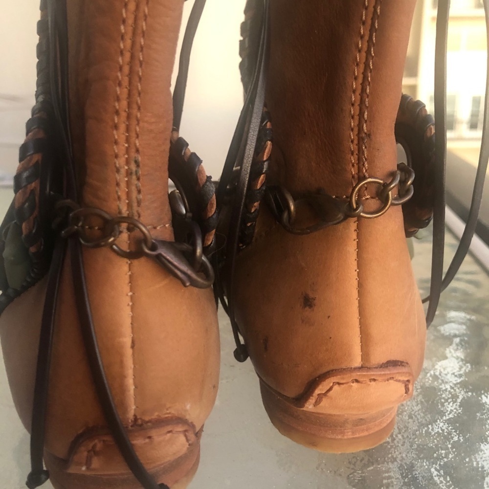 Anthropologie AREA FORTE Italian Embroidered Leather Boots NEW - Picture 13 of 15